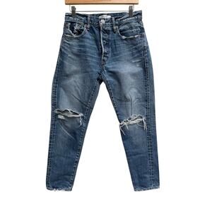 Moussy Vintage Denim Jeans in label Cowhide Leather size 27
